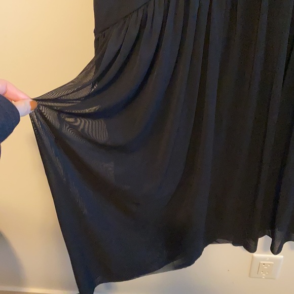 ASOS River Island  asymmetric mesh layered t-shirt mini dress - Picture 3 of 6